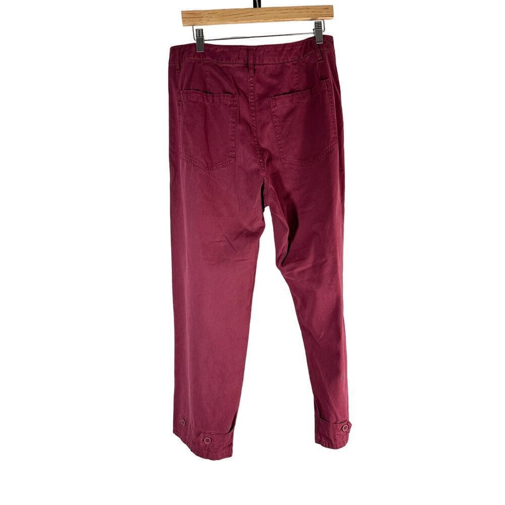 Pistola Tammy High Rise Trouser Exposed Buttons Pants Size 30 Merlot - Picture 3 of 15